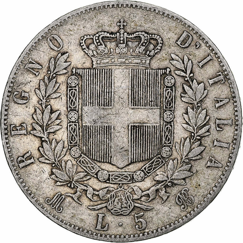 Monnaie, Italie, Vittorio Emanuele II, 5 Lire, 1873, Milan, TTB, Argent, KM:8.3