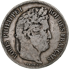 Coin, France, Louis-Philippe, 5 Francs, 1832, Lyon, VF(20-25), Silver, KM:749.4