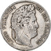 Moneta, Francia, Louis-Philippe, 5 Francs, 1837, Rouen, MB+, Argento, KM:749.2