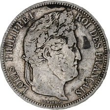 Coin, France, Louis-Philippe, 5 Francs, 1841, Lille, VF(30-35), Silver