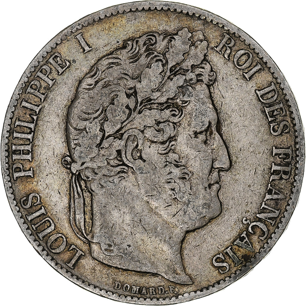 Francia, 5 Francs, Louis-Philippe, 1844, Lille, Argento, MB+, Gadoury:678a