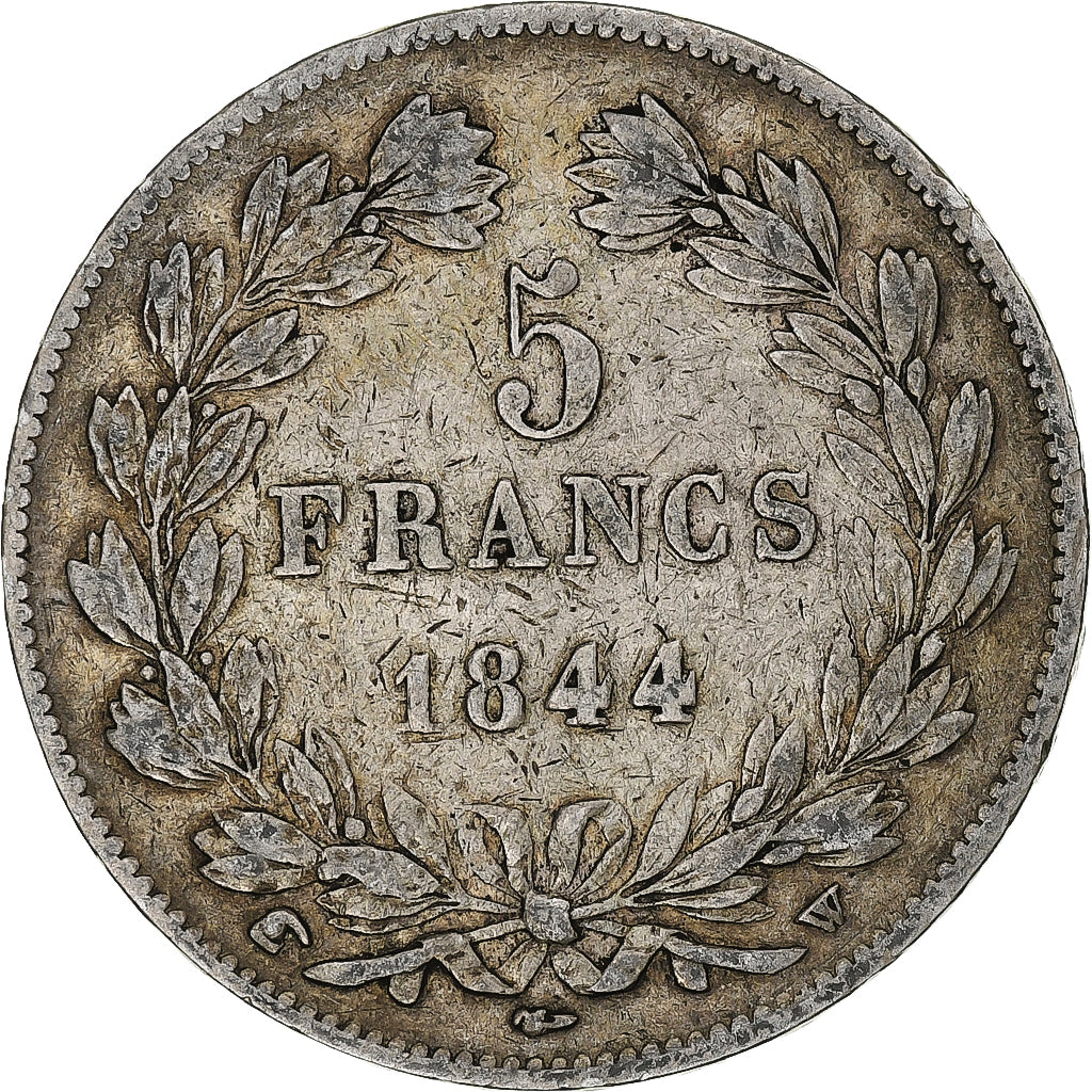 Francia, 5 Francs, Louis-Philippe, 1844, Lille, Argento, MB+, Gadoury:678a