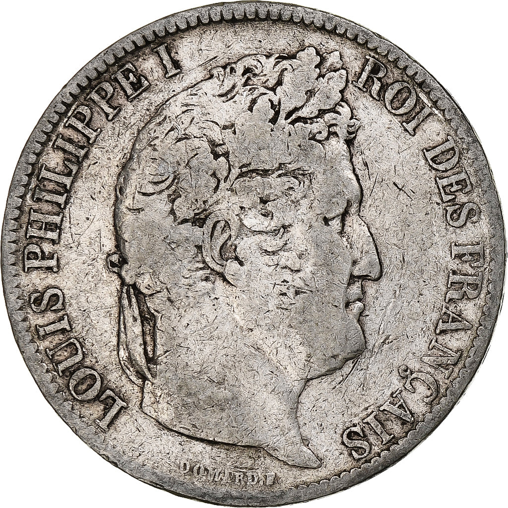 Moneta, Francia, Louis-Philippe, 5 Francs, 1831, Strasbourg, MB, Argento