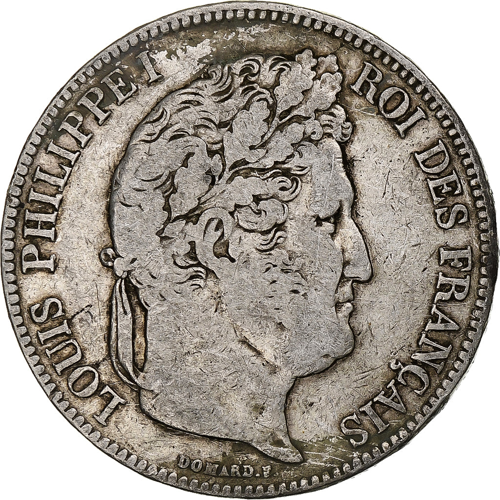 Moneta, Francja, Louis-Philippe, 5 Francs, 1834, Bordeaux, VF(20-25), Srebro