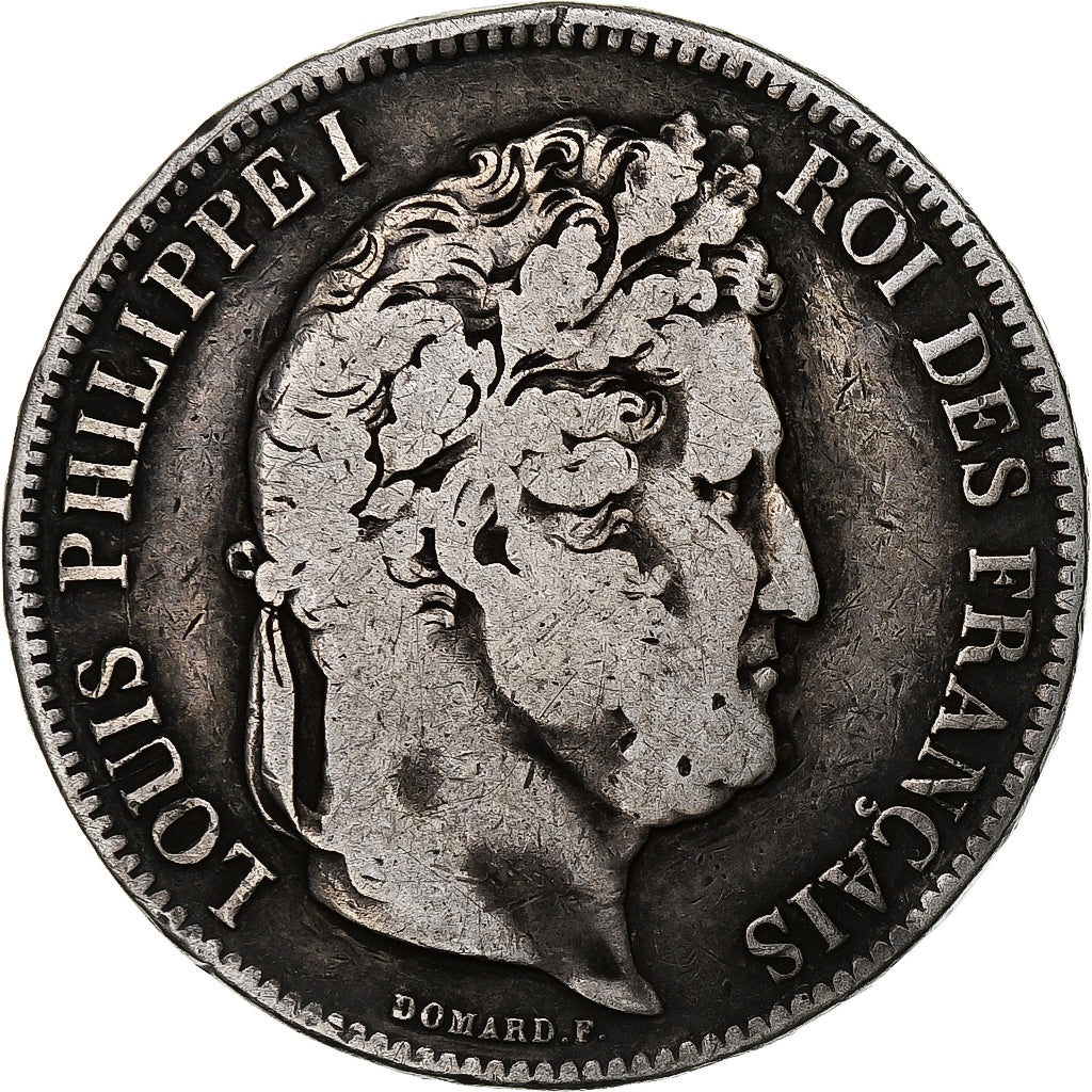 Moneta, Francia, Louis-Philippe, 5 Francs, 1841, Lille, MB, Argento, KM:749.13