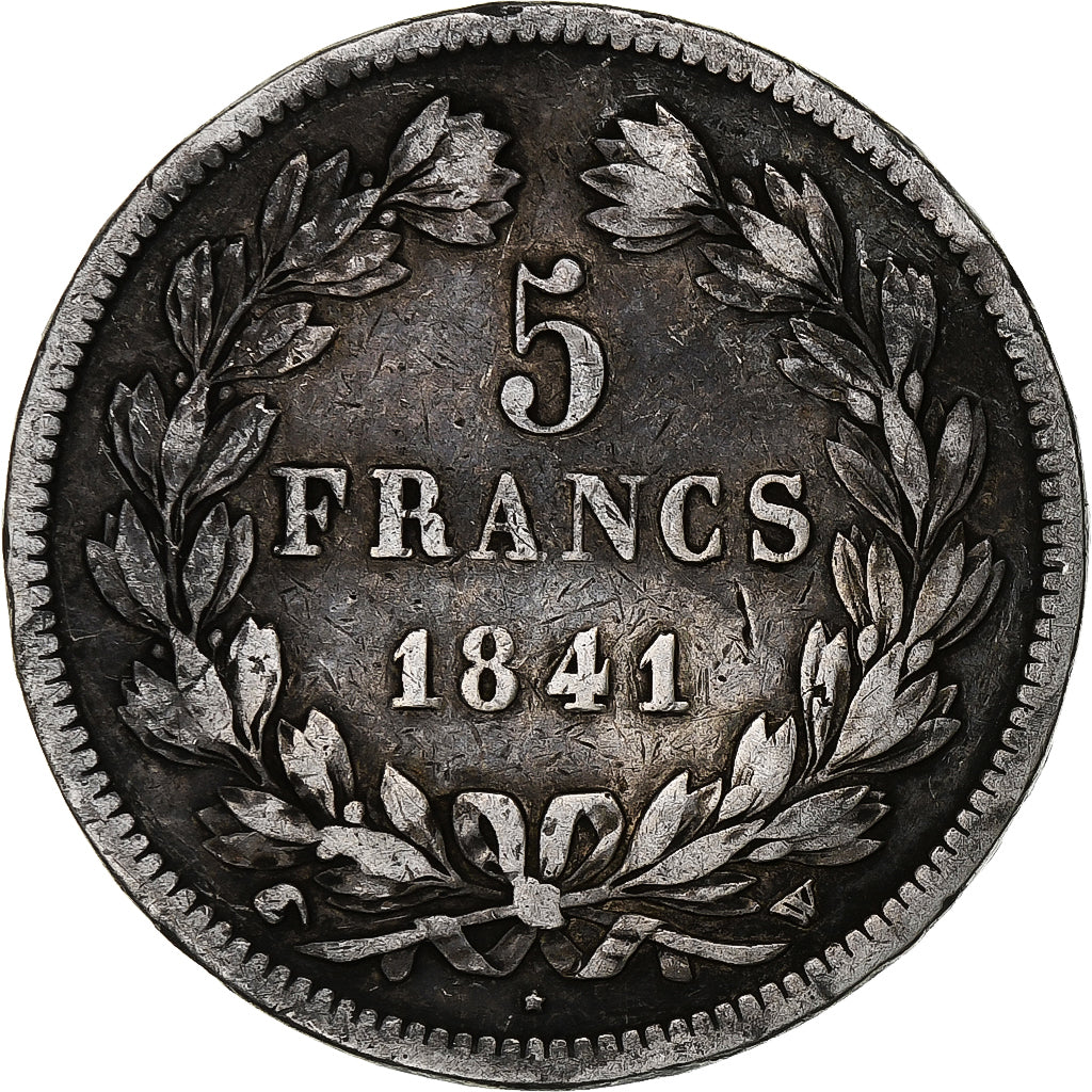 Moneta, Francia, Louis-Philippe, 5 Francs, 1841, Lille, MB, Argento, KM:749.13