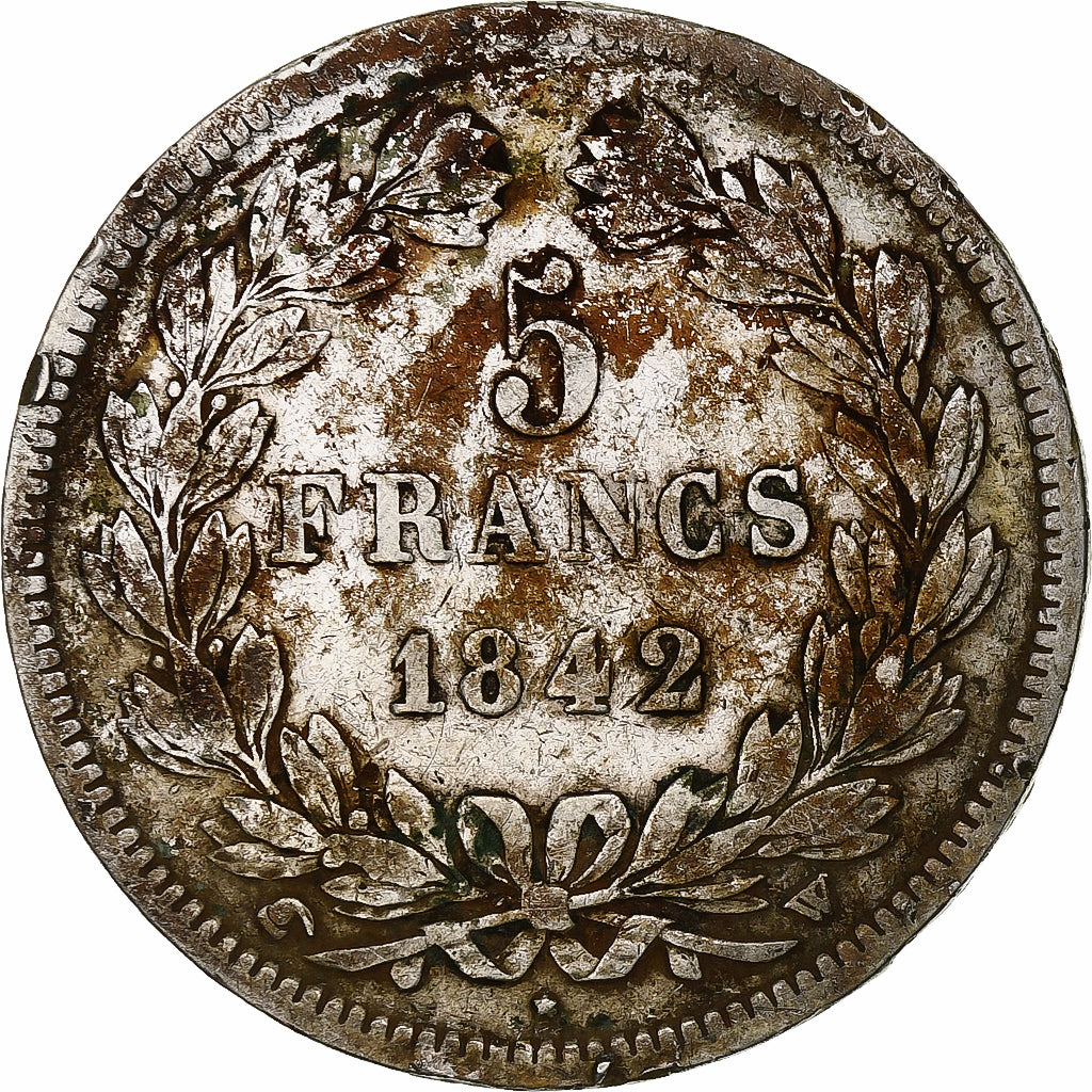 Münze, Frankreich, Louis-Philippe, 5 Francs, 1842, Lille, S+, Silber