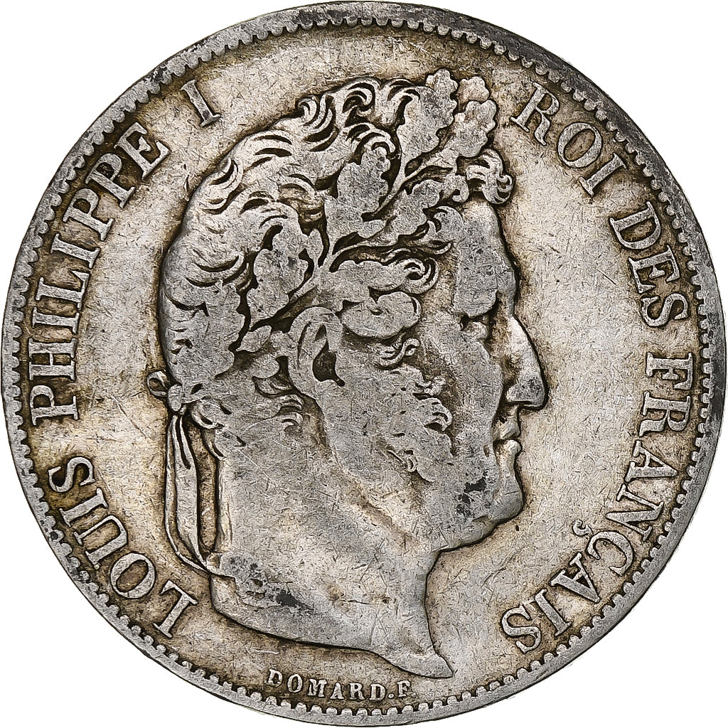 Moneta, Francja, Louis-Philippe, 5 Francs, 1844, Lille, VF(30-35), Srebro