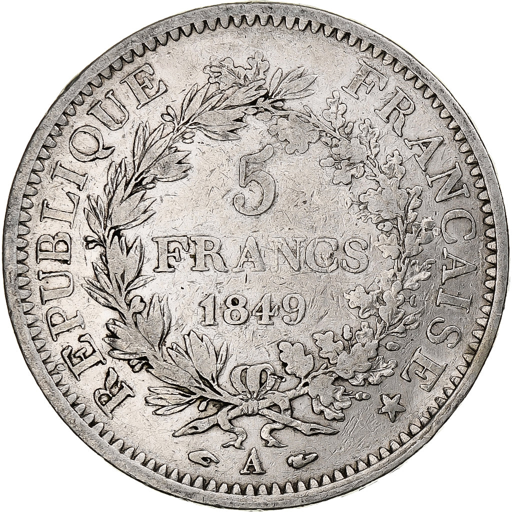 Monnaie, France, Hercule, 5 Francs, 1849, Paris, TB+, Argent, Gadoury:683