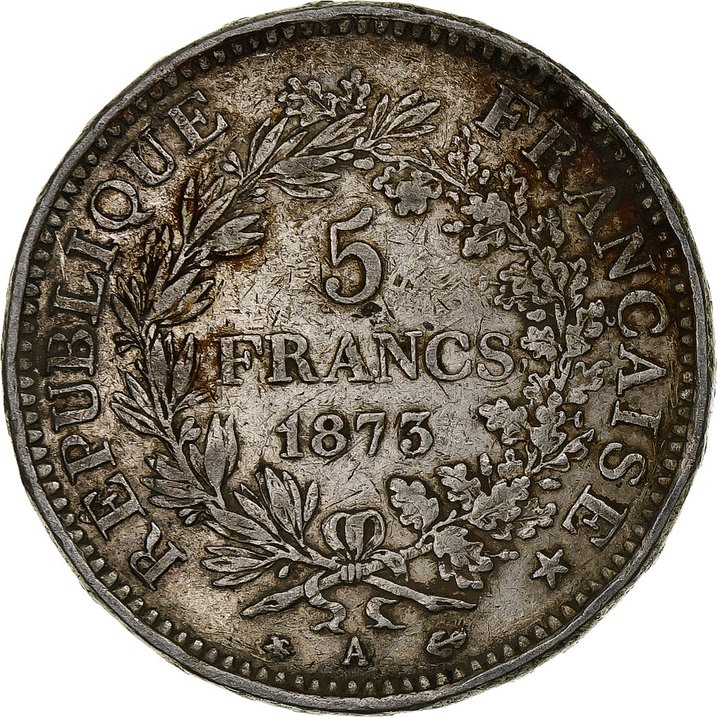 Monnaie, France, Hercule, 5 Francs, 1873, Paris, TB, Argent, Gadoury:745a