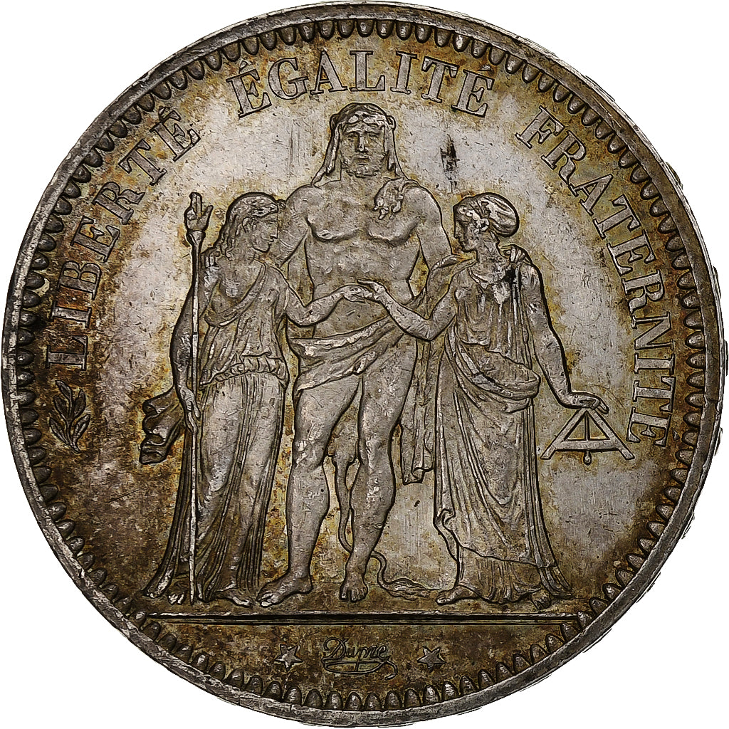 Francia, 5 Francs, Hercule, 1873, Paris, Plata, MBC, Gadoury:745a, KM:820.1