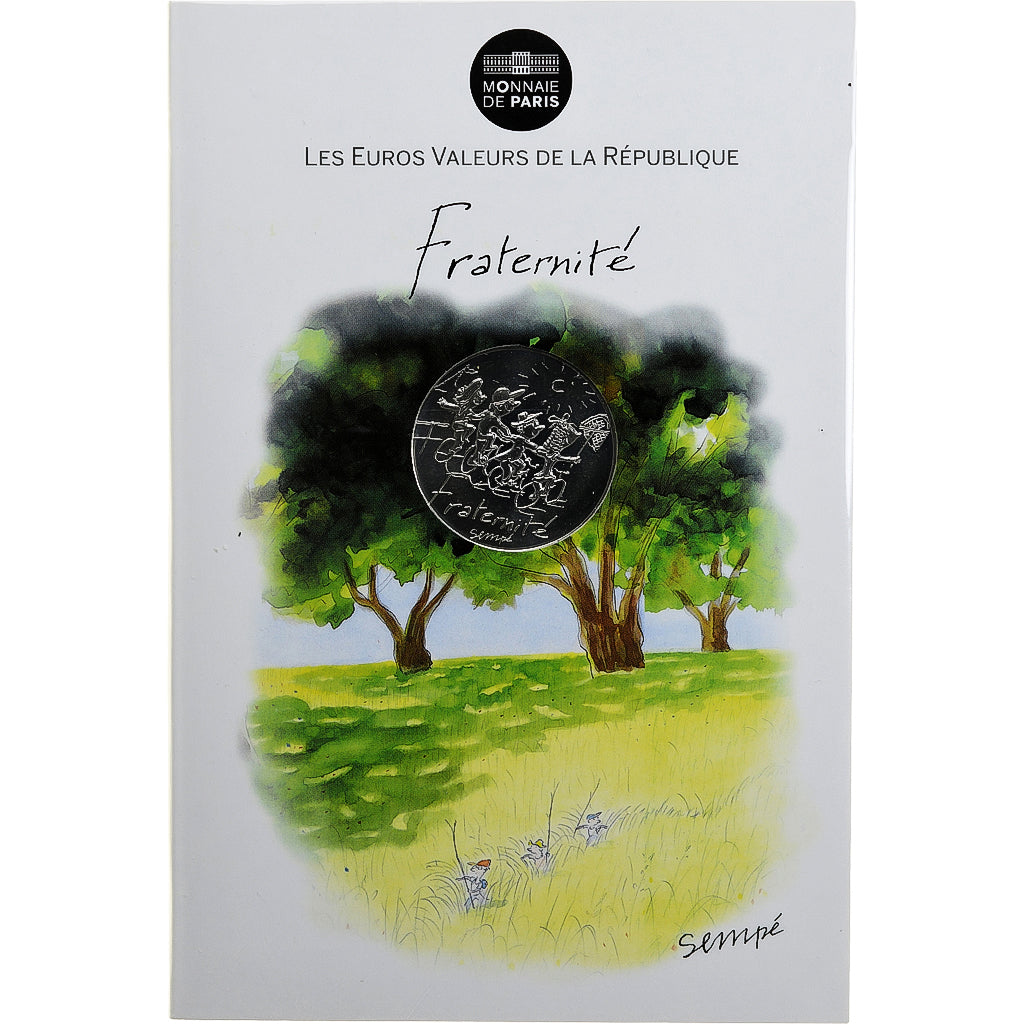 França, Sempé - Fraternité, 10 Euro, 2014, SEMPÉ - FRATERNITÉ, MS(65-70)