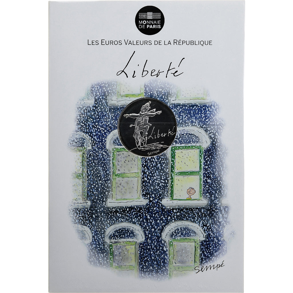 França, 10 Euro, Liberté, 2014, Sempé, MS(65-70), Prata, Gadoury:EU718