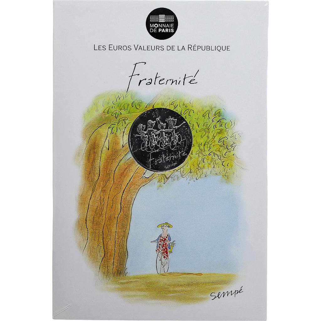France, 10 Euro, Fraternité, 2014, SEMPÉ - FRATERNITÉ, MS(65-70), Silver