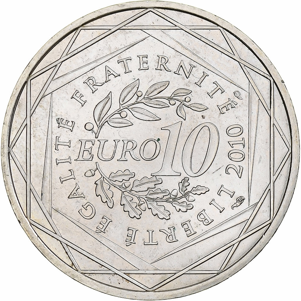 France, 10 Euro, Pays de la Loire, 2010, Paris, MS(65-70), Silver, KM:1665