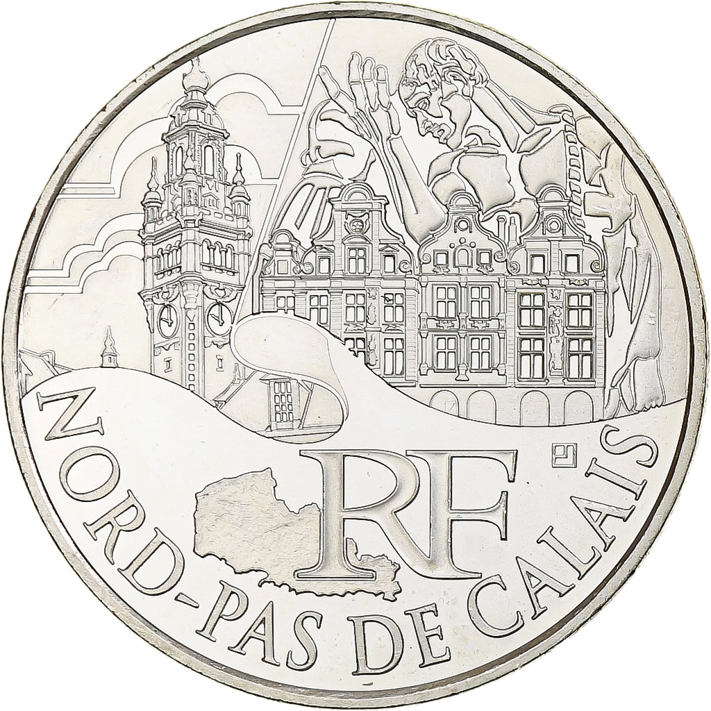 Frankreich, 10 Euro, Nord-Pas de Calais, 2011, Paris, STGL, Silber, KM:1880