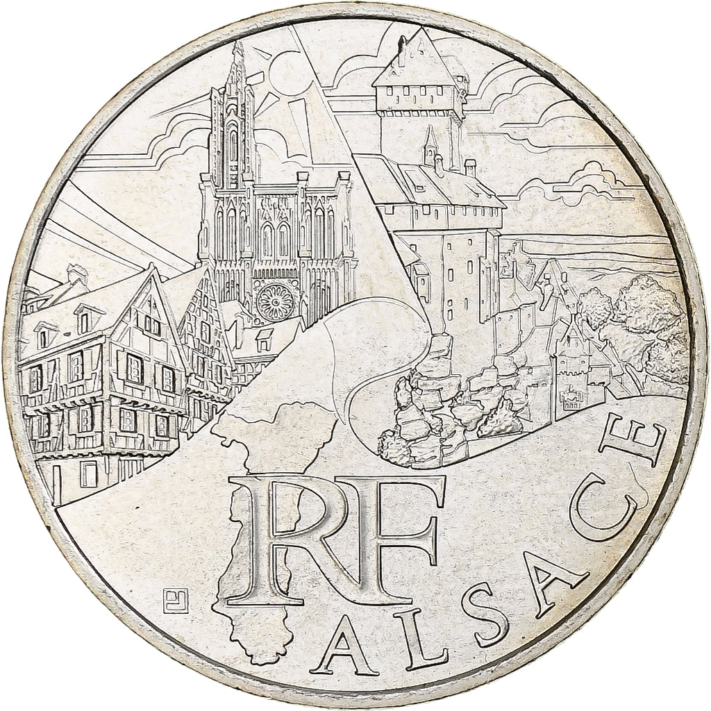 Francja, 10 Euro, Alsace, 2011, Paris, MS(65-70), Srebro, KM:1734