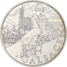 Francja, 10 Euro, Alsace, 2011, Paris, MS(65-70), Srebro, KM:1734