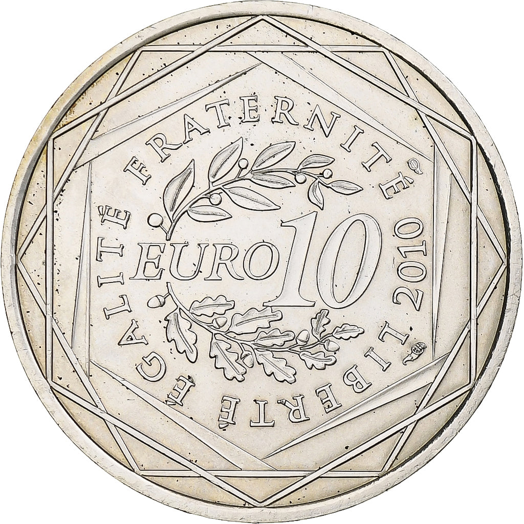 France, 10 Euro, Nord-Pas de Calais, 2010, Paris, MS(65-70), Silver