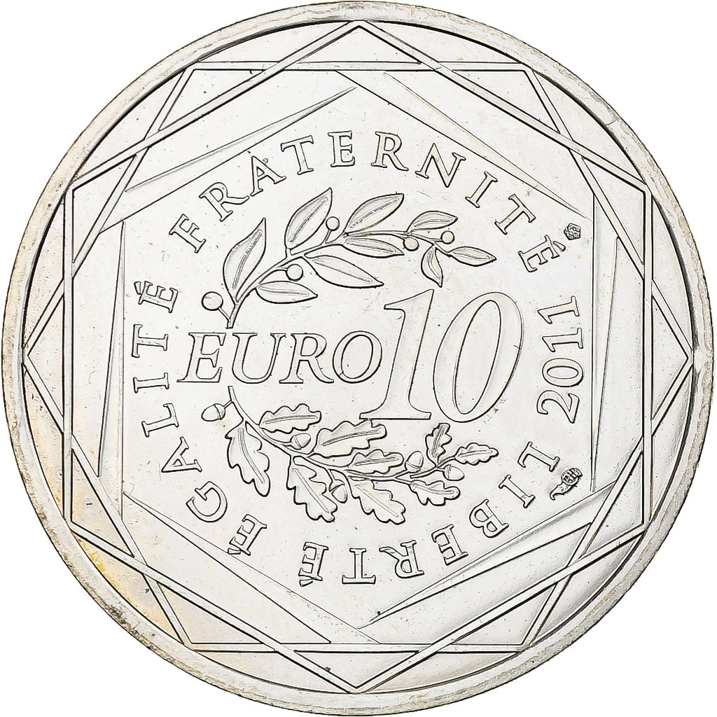 Francia, 10 Euro, Centre, 2011, Paris, FDC, Argento, KM:1732