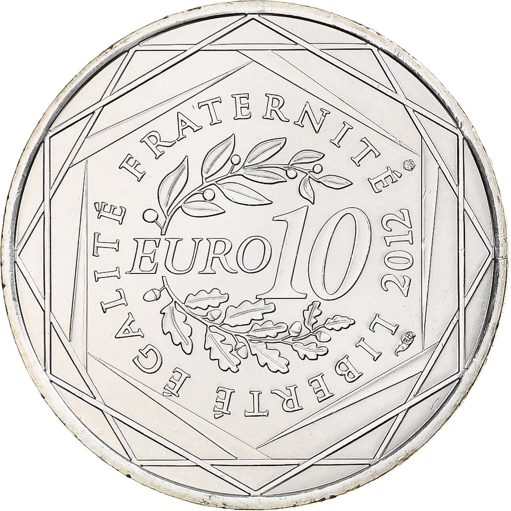 France, 10 Euro, 2012, Bretagne, MS(65-70), Silver