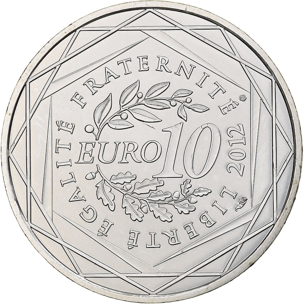 France, 10 Euro, Lorraine, 2012, MS(65-70), Silver