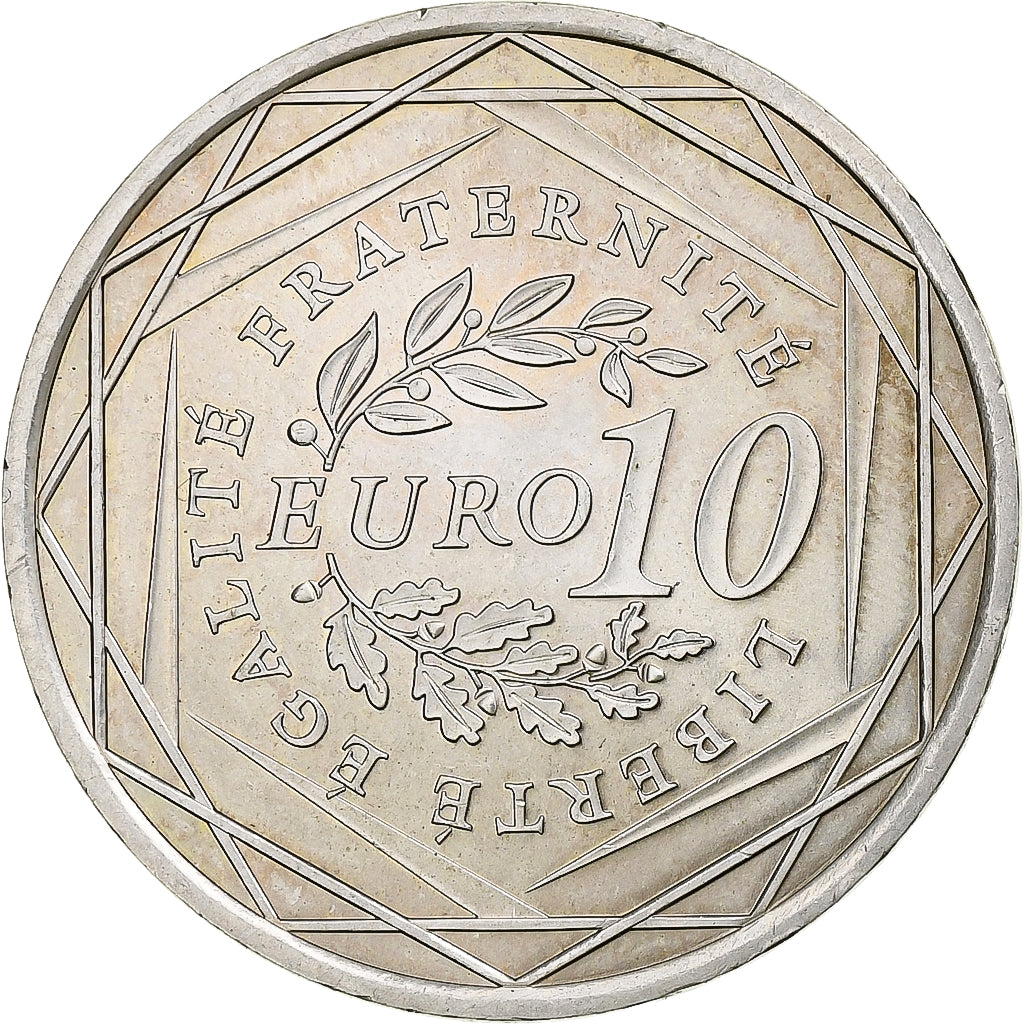 France, 10 Euro, 2009, Semeuse, MS(64), Silver