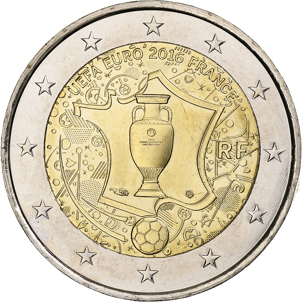 France, 2 Euro, UEFA Euro 2016, 2016, Paris, SPL+, Bimétallique