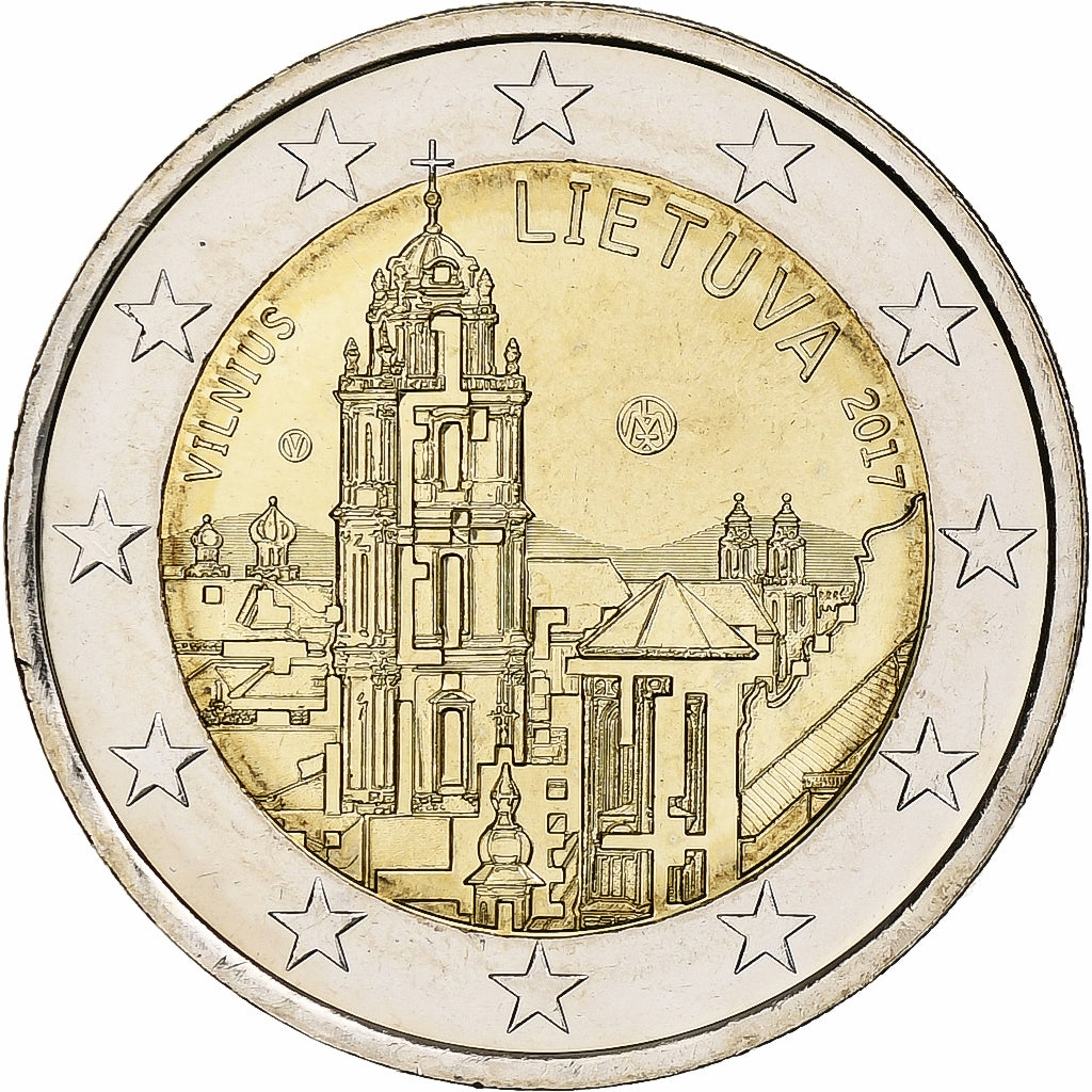 Lituanie, 2 Euro, Vilnius, 2017, SPL+, Bimétallique, KM:New