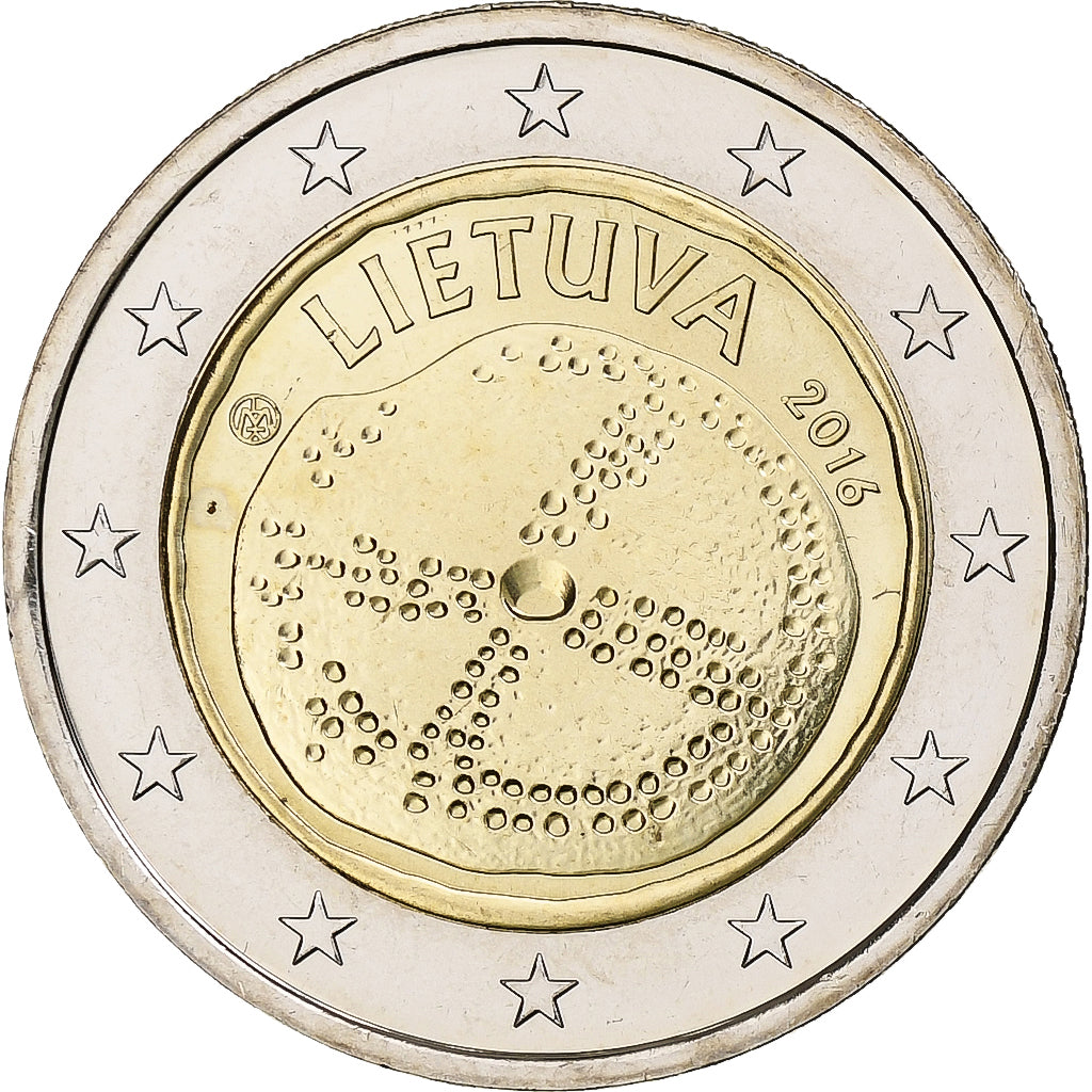 Lituanie, 2 Euro, 2016, CULTURE BALTE, SPL+, Bimétallique, KM:New