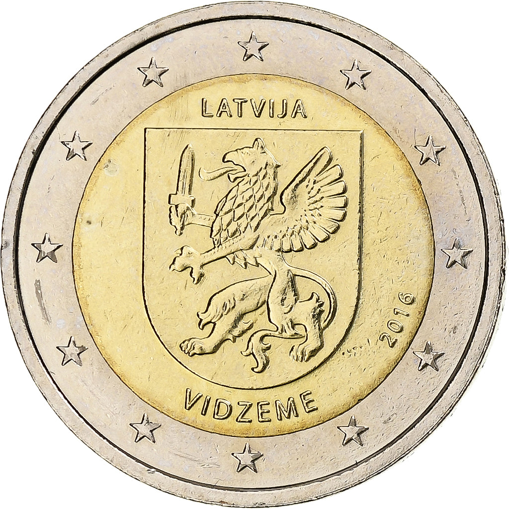 Lettonia, 2 Euro, Vidzeme, 2016, SPL, Bi-metallico
