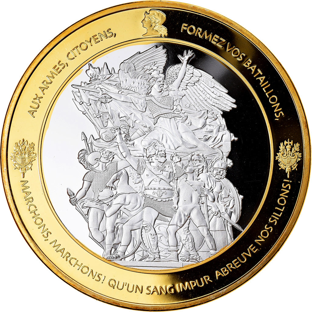 France, Medal, Les piliers de la République, Marianne, MS(65-70), Copper Plated