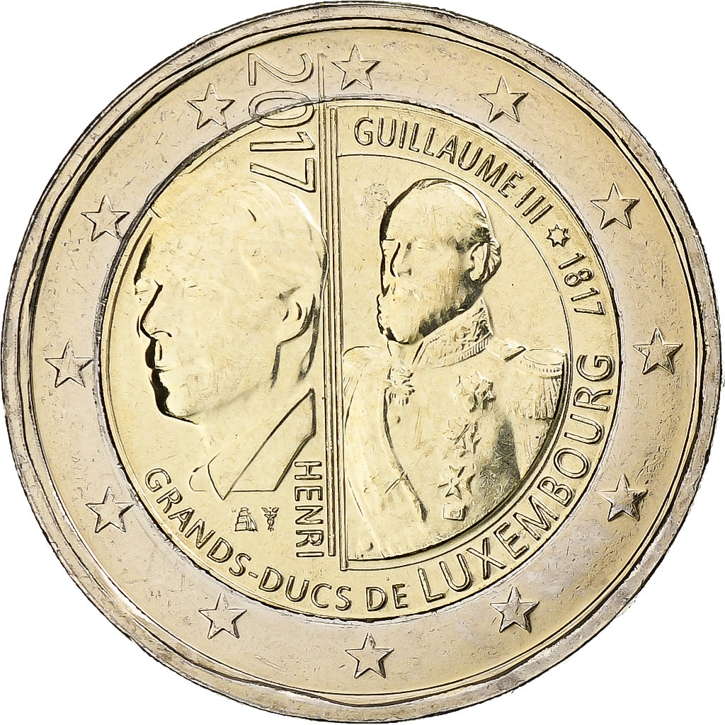 Luxemburg, 2 Euro, 200ème anniversaire de la naissance de Guillaume III, 2017