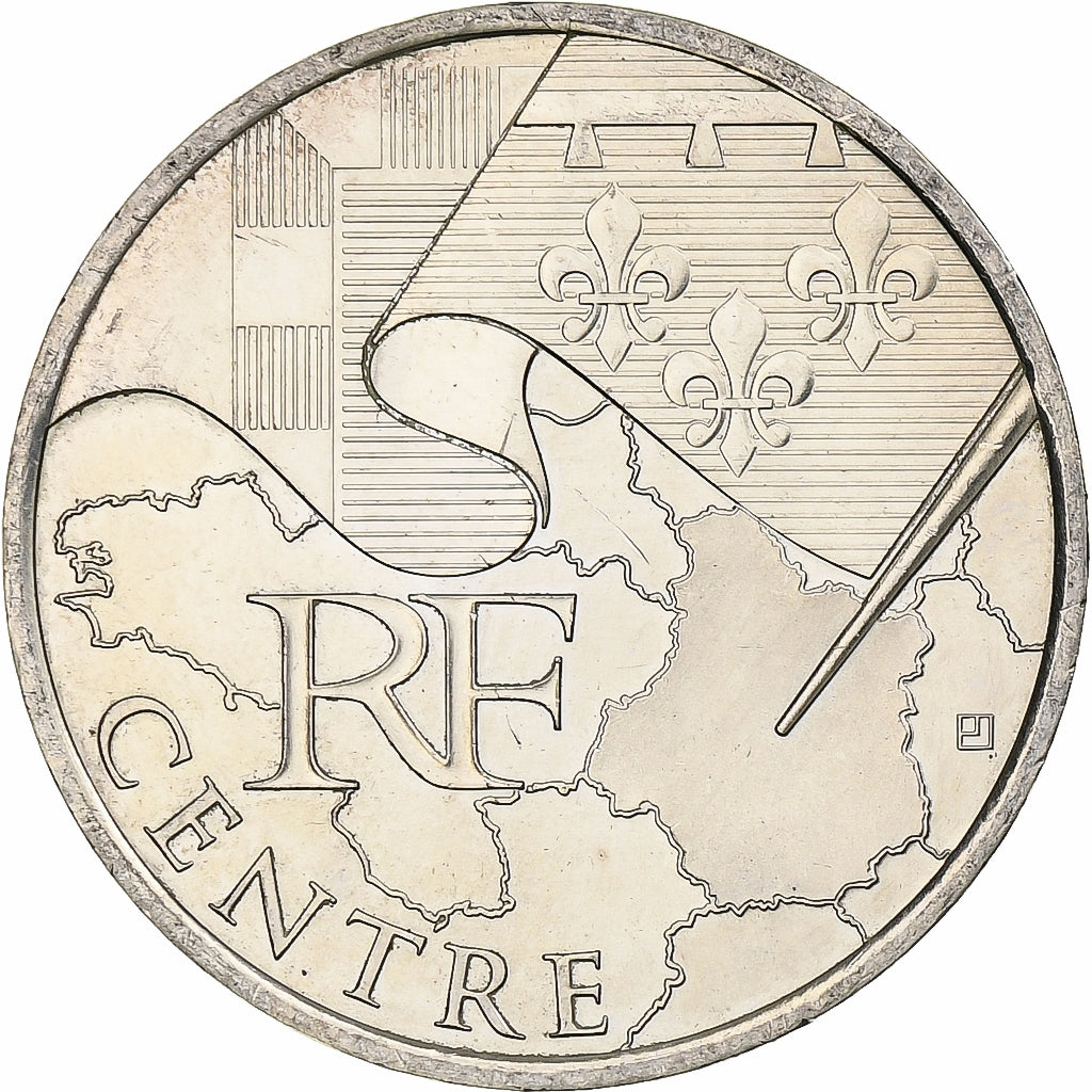 France, 10 Euro, Centre, 2010, Paris, MS(63), Silver, KM:1650