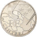 França, 10 Euro, Centre, 2010, Paris, MS(63), Prata, KM:1650