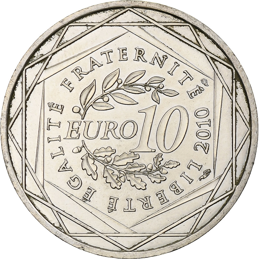 France, 10 Euro, Picardie, 2010, MS(63), Silver