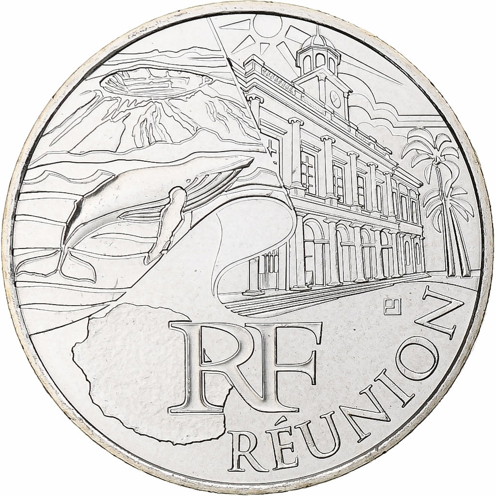 Francja, 10 Euro, 2011, Paris, Réunion, MS(65-70), Srebro, KM:1750