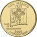 Stati Uniti, New Mexico, Quarter, 2008, U.S. Mint, Philadelphia, golden, FDC