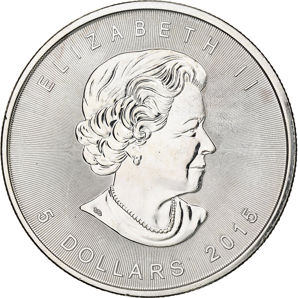 Canada, Elizabeth II, 5 dollars, 1 oz, Maple Leaf, 2015, Ottawa, Proof, Silver
