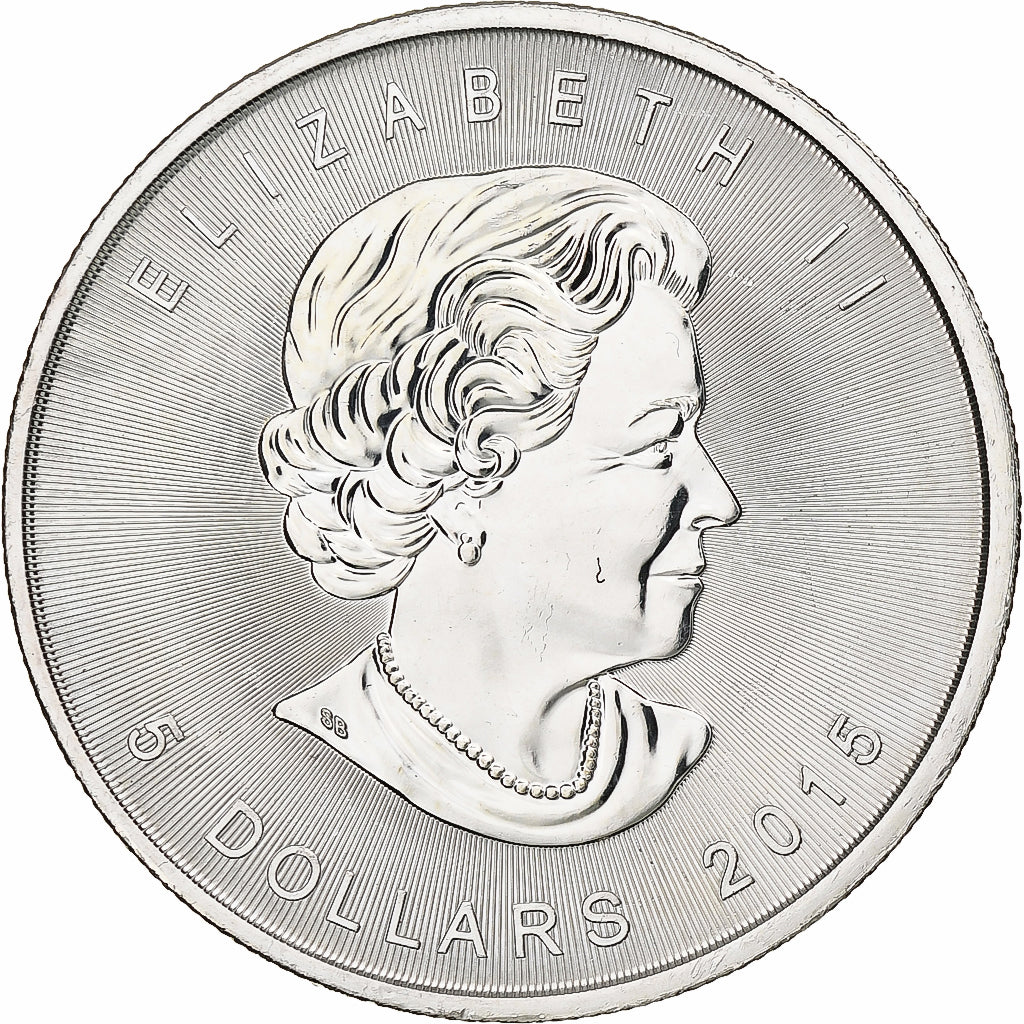 Canada, Elizabeth II, 5 dollars, 1 oz, Maple Leaf, 2015, Ottawa, Proof, Silver