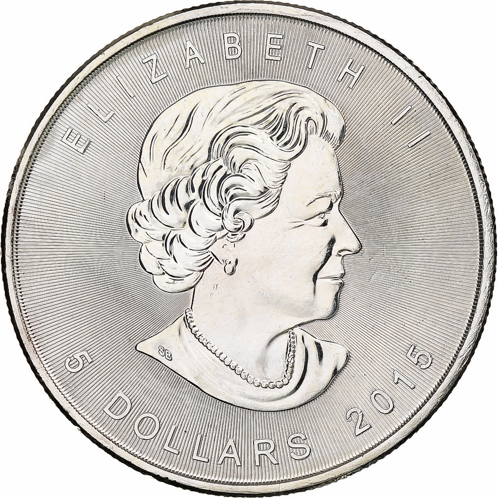 Canada, Elizabeth II, 5 dollars, 1 oz, Maple Leaf, 2015, Ottawa, Proof, Silver