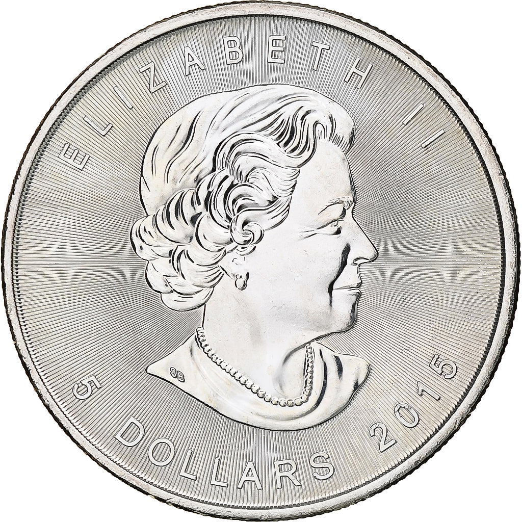 Canada, Elizabeth II, 5 dollars, 1 oz, Maple Leaf, 2015, Ottawa, Proof, Argento