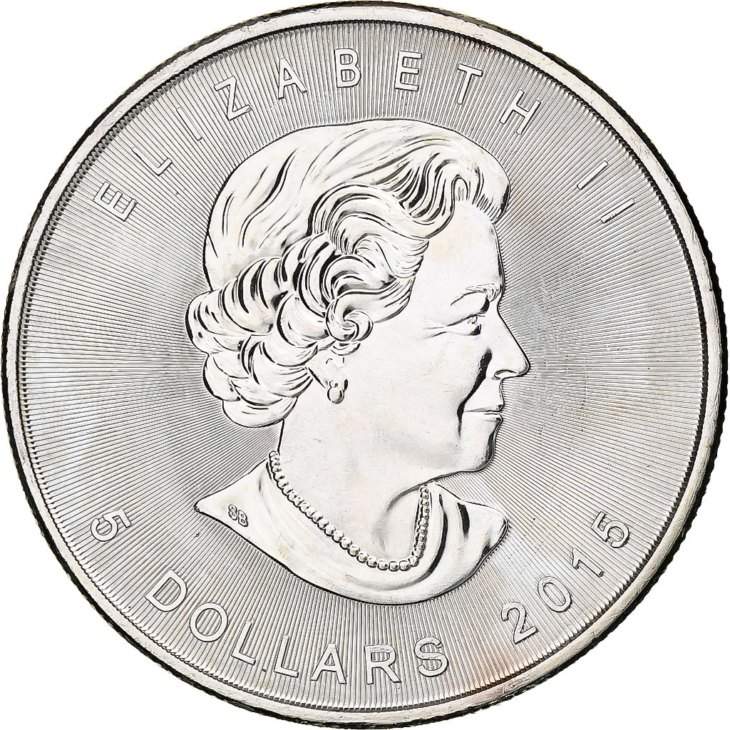 Canada, Elizabeth II, 5 dollars, 1 oz, Maple Leaf, 2015, Ottawa, Proof, Zilver