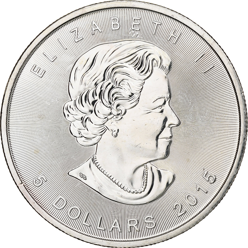 Canadá, Elizabeth II, 5 dollars, 1 oz, Maple Leaf, 2015, Ottawa, Proof, Prata
