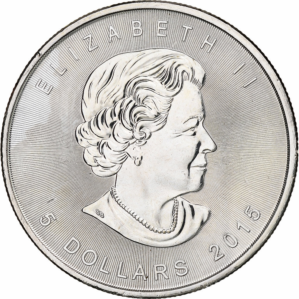 Canada, Elizabeth II, 5 dollars, 1 oz, Maple Leaf, 2015, Ottawa, Proof, Zilver