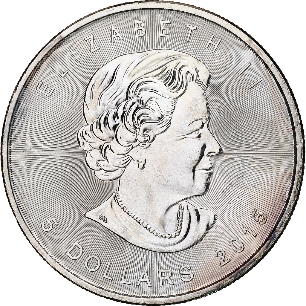 Canada, Elizabeth II, 5 dollars, 1 oz, Maple Leaf, 2015, Ottawa, Proof, Argent