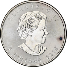 Canada, Elizabeth II, 5 dollars, 1 oz, Maple Leaf, 2015, Ottawa, Proof, Argento