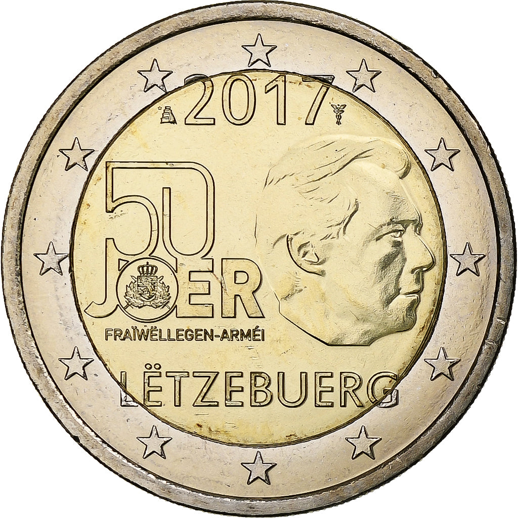 Luxembourg, 2 Euro, 2017, Utrecht, Bi-Metallic, MS(63)