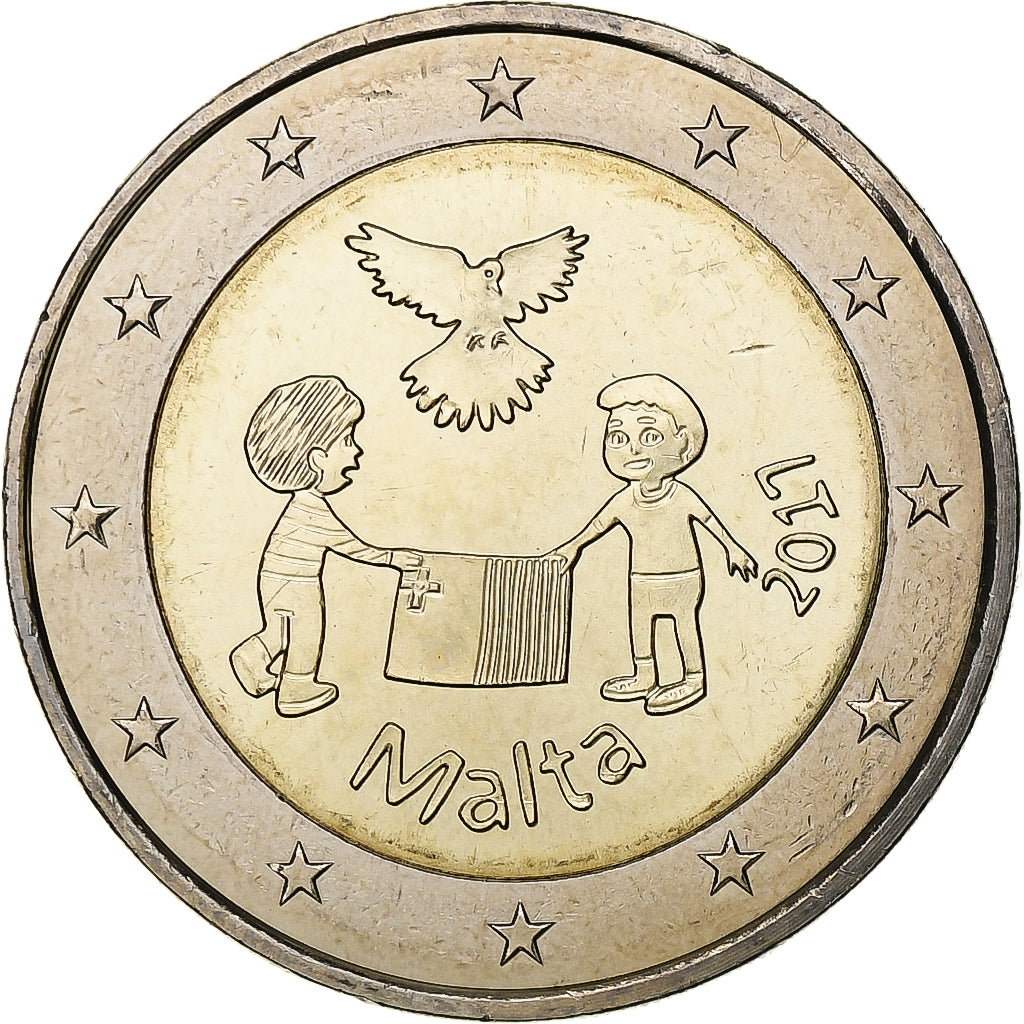 Malta, 2 Euro, 2017, Paris, Bi-Metallic, UNC-