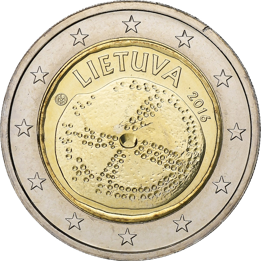 Lituania, 2 Euro, 2016, Bi-metallico, SPL, KM:New